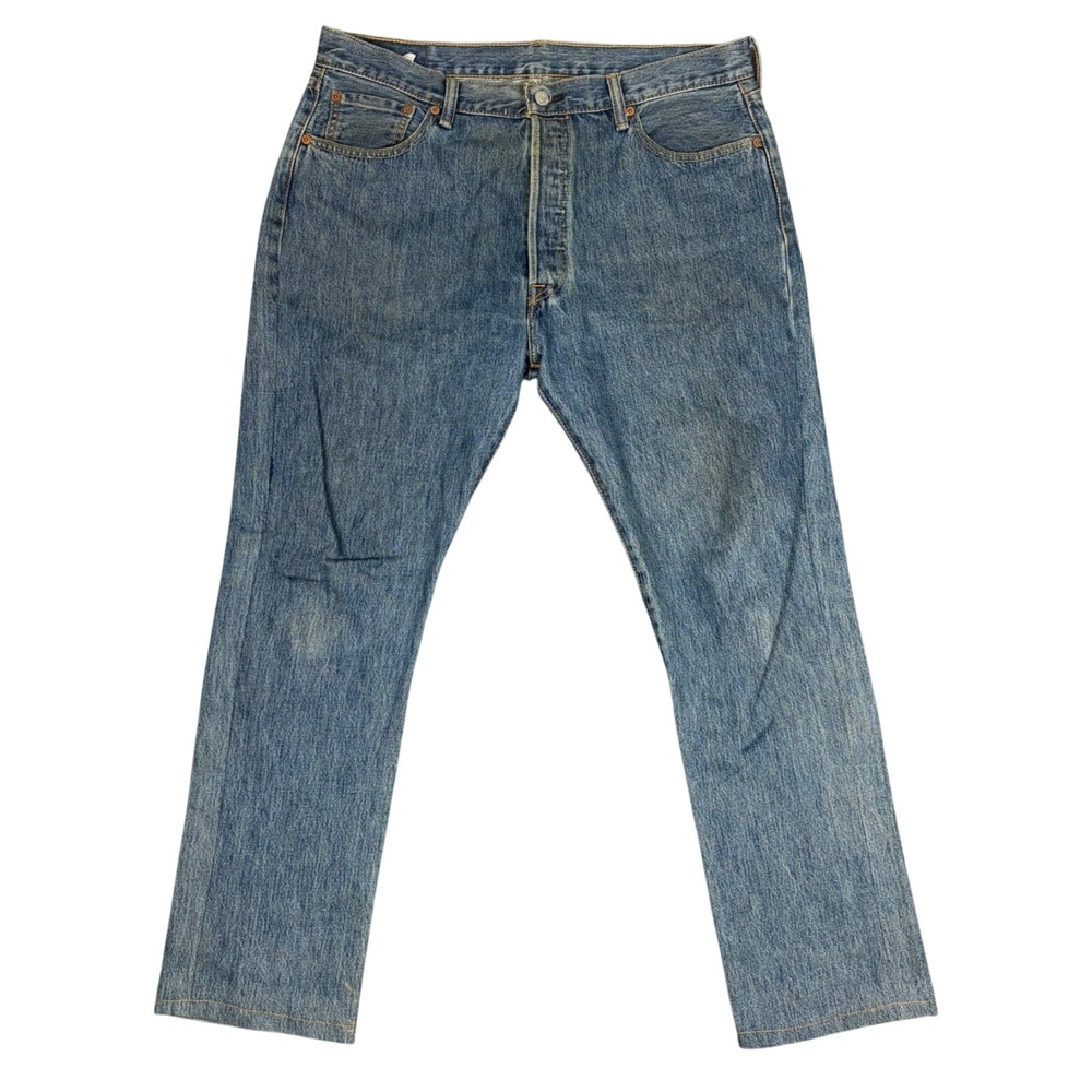 Levi's Jeans Men 37x30 Blue 501 Original Fit Straight Leg Button Fly Denim